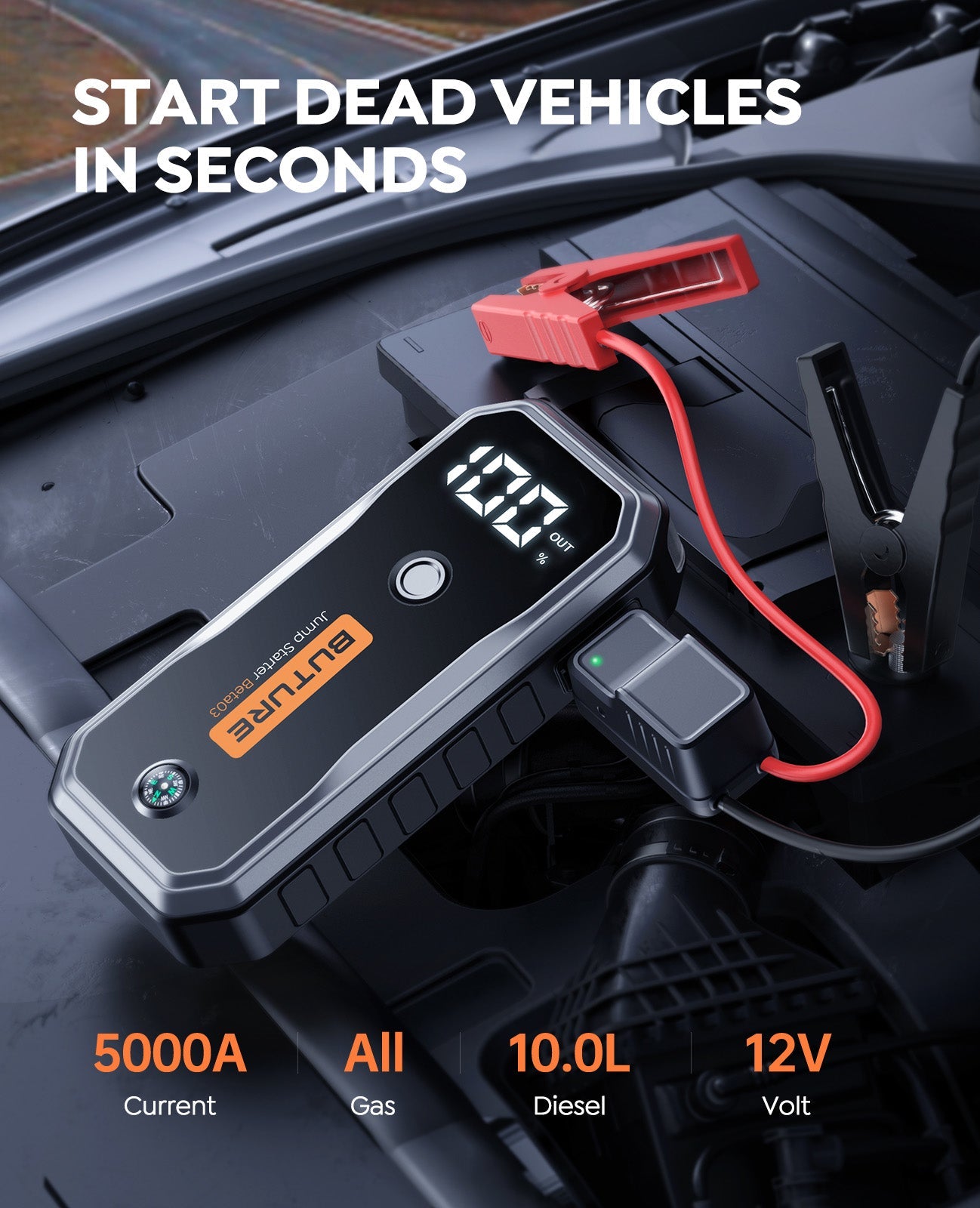 Buture Beta03 Car Battery Jump Starter 5000A