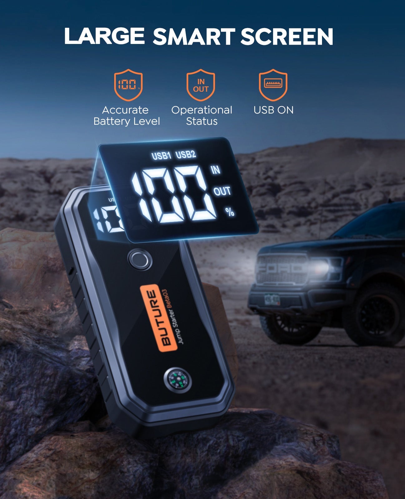 Buture Beta03 Car Battery Jump Starter 5000A